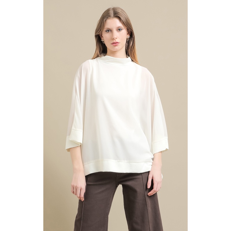 Chiffon Kaftan with Trim Detail