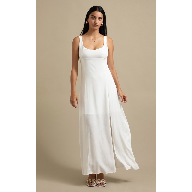 Linen Look Sweetheart Maxi