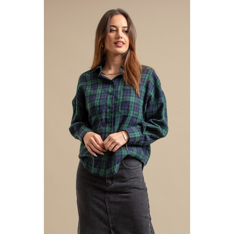 Plaid Flannel Overshirt