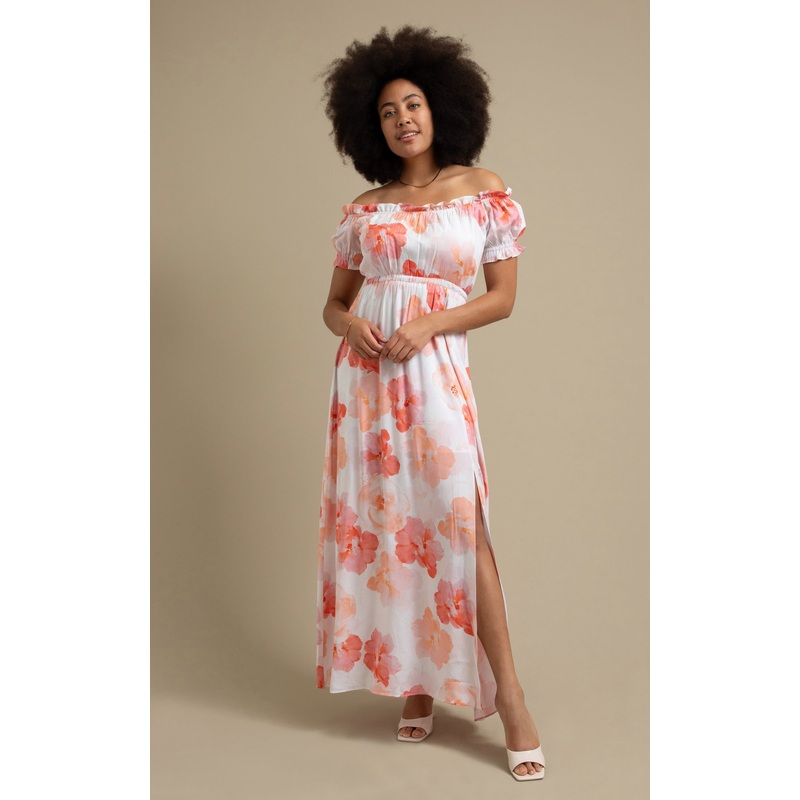 Poplin Off The Shoulder Maxi
