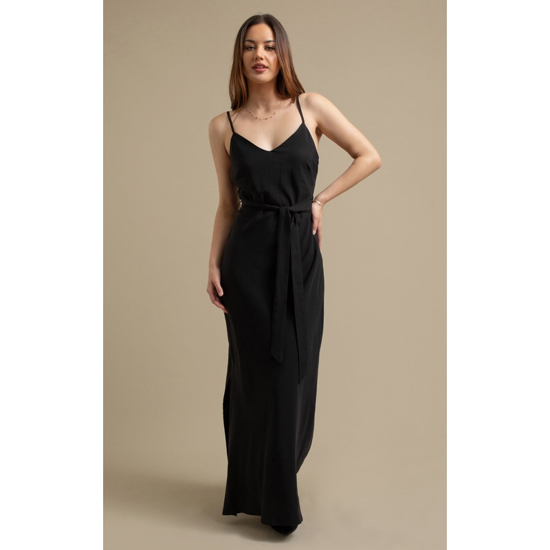 Poplin Bias Slip Maxi
