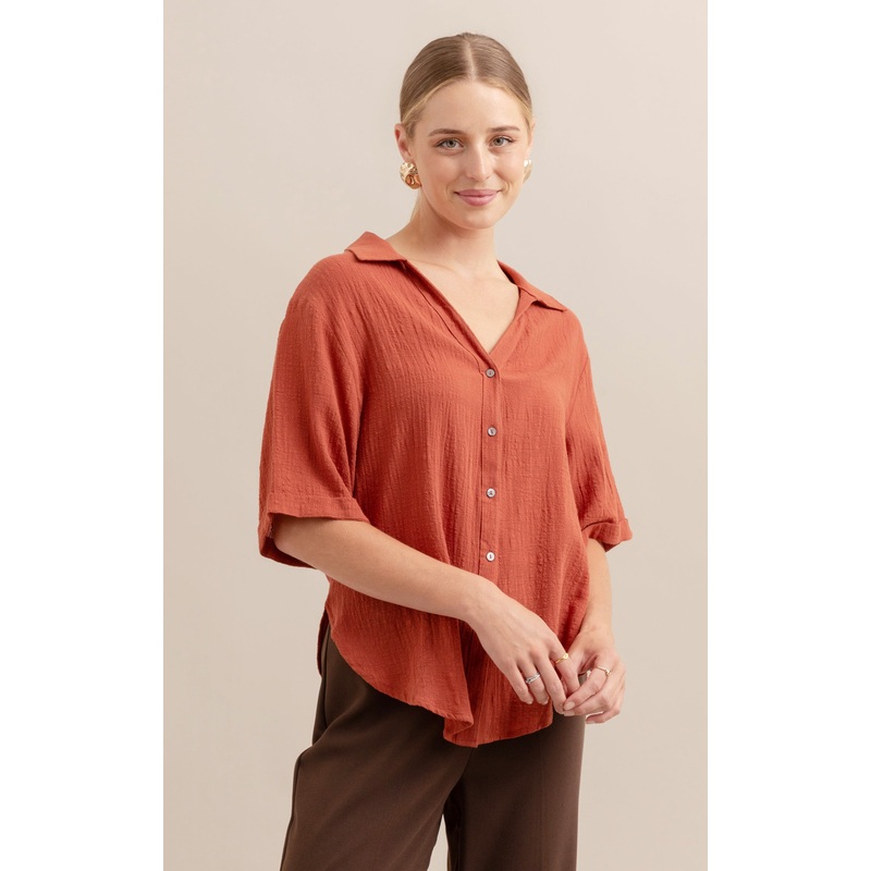 Cuffed Sleeve Shirt