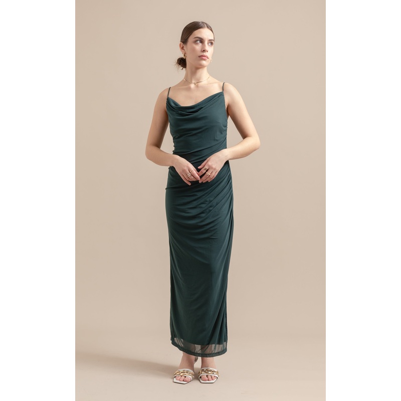 Mesh Cowl Gown