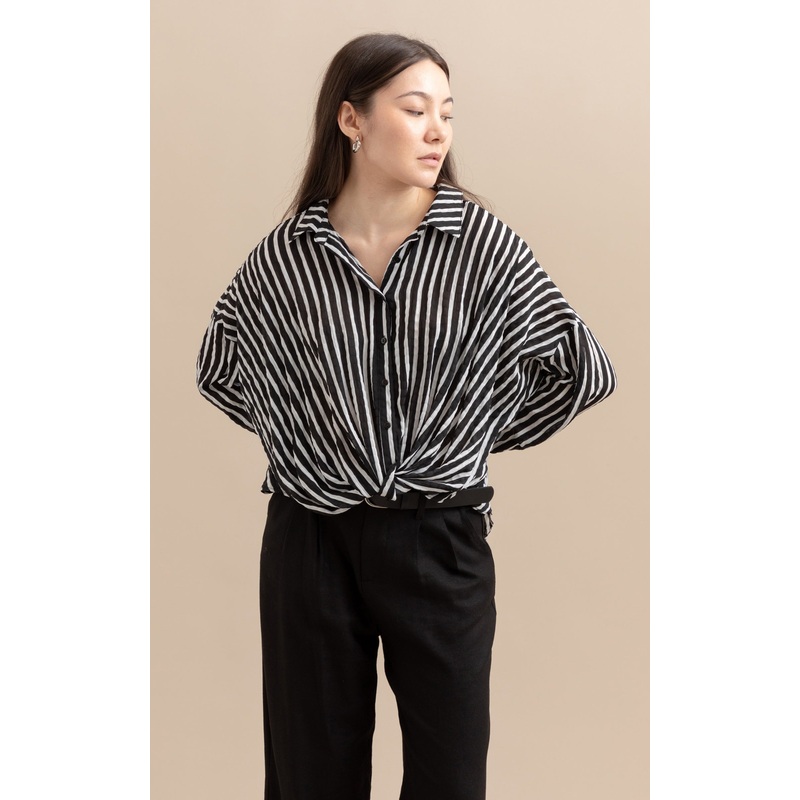 Striped Shirt with Knot