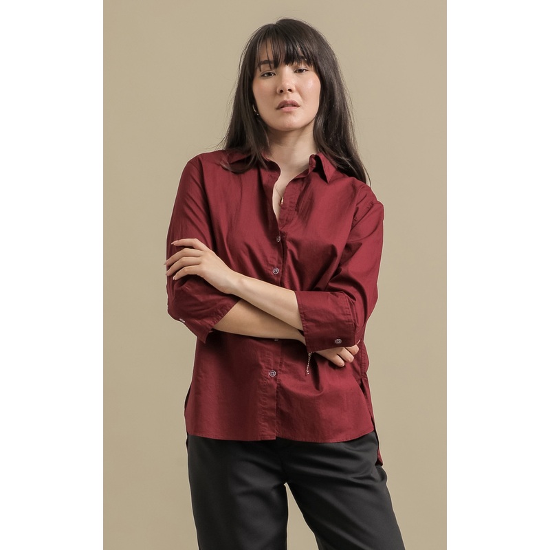 Wide Cuff V Neck Shirt