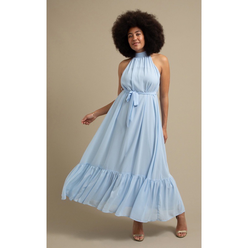 Chiffon Halter Floaty Maxi