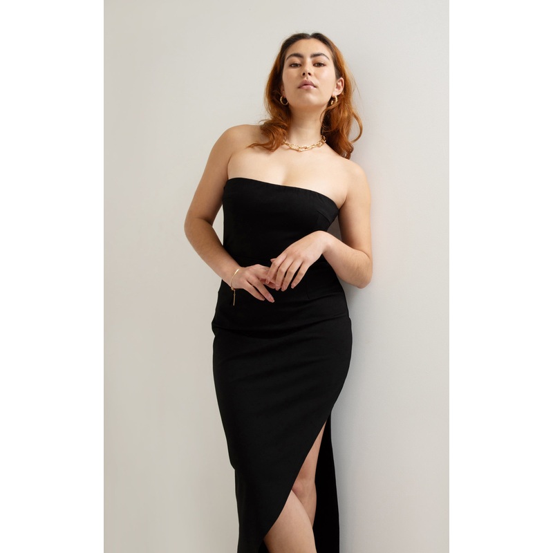 Ponte Strapless Gown
