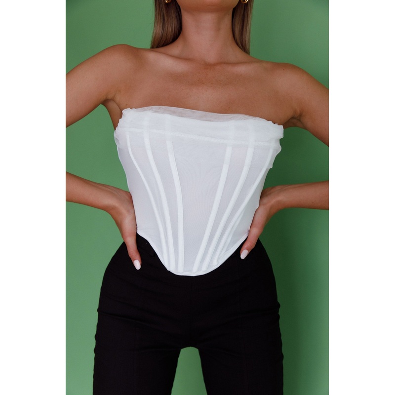 Vixen Corset Top White
