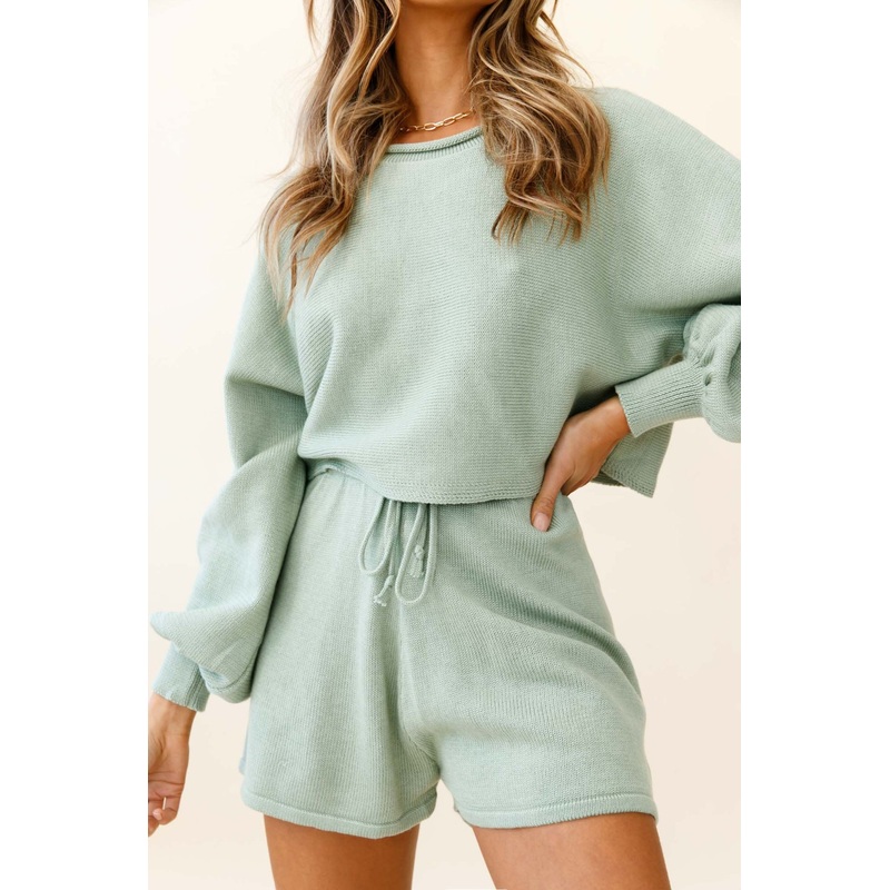 Easy Breezy Long Sleeve Midi Sweater Green