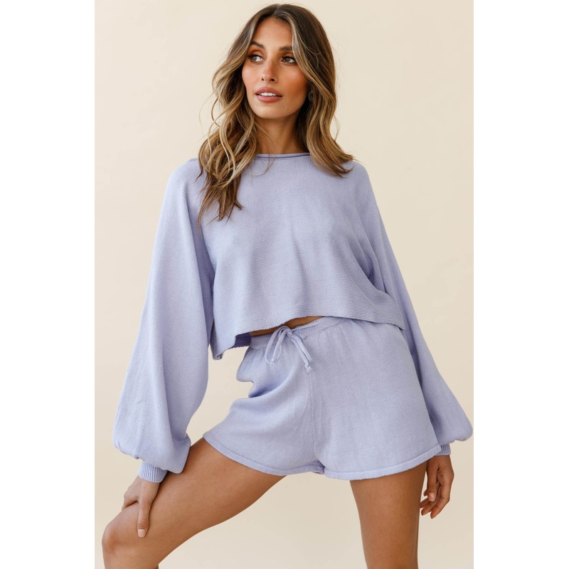 Easy Breezy Long Sleeve Midi Sweater Purple