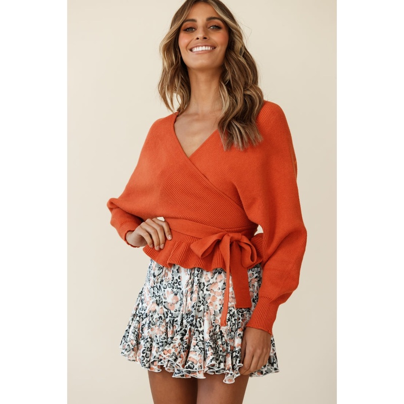 Amara Long Sleeve Knit Top Camel