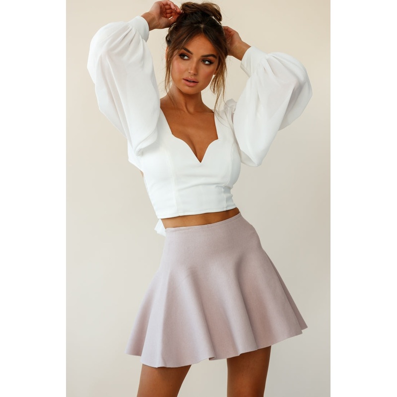 Romance Novel Sweetheart Neckline Open Back Top White