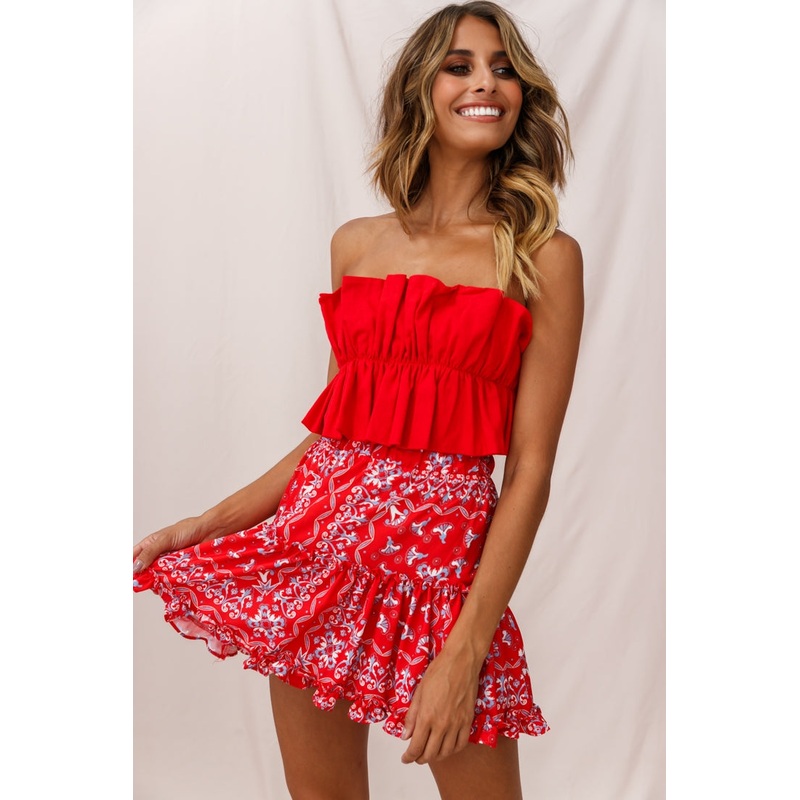 Alexi Mini Skirt Red