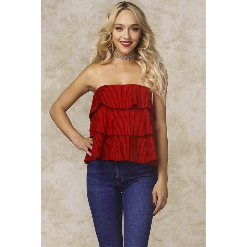 Perry Tiered Empowerment Top Red