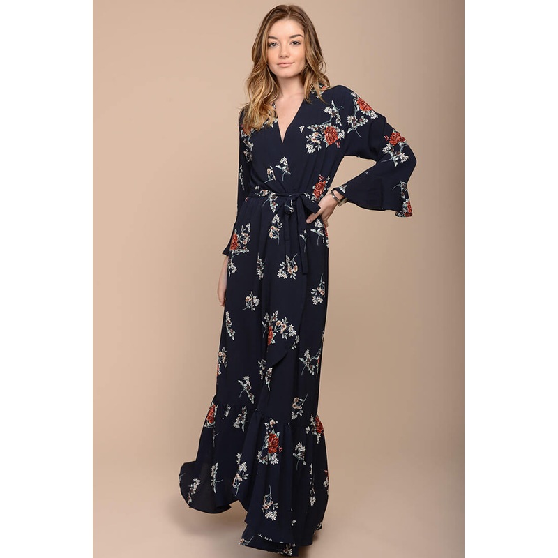 Alice Floral Maxi Dress Navy