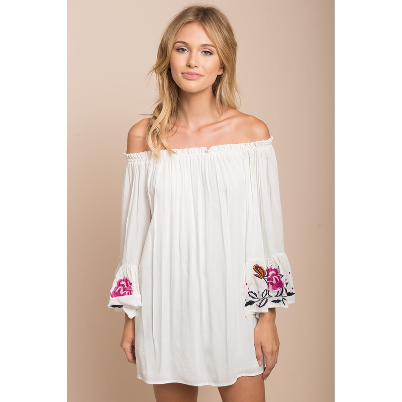 Chella Throwback Floral Tunic White