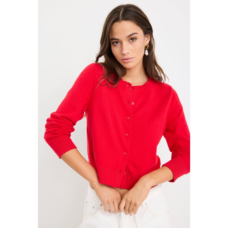 Replica Cherry Cotton Cashmere Crewneck Cardigan