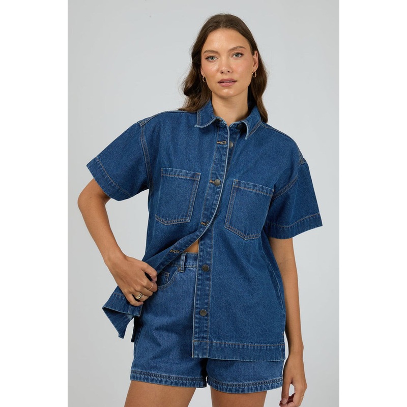 Simi Heritage Blue Boxy Denim Shirt