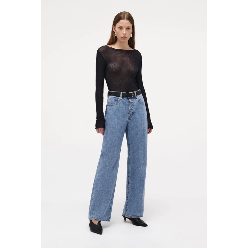 Coco Milano Blue High Relaxed Straight Jean