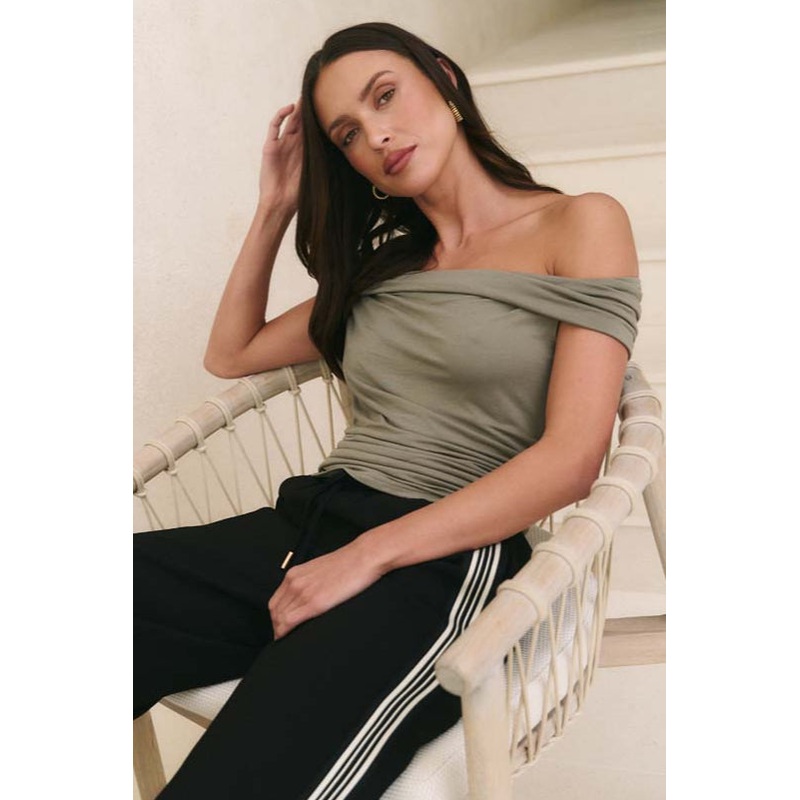 Nightlife Khaki Stretch Multi Fit Sleeveless Top
