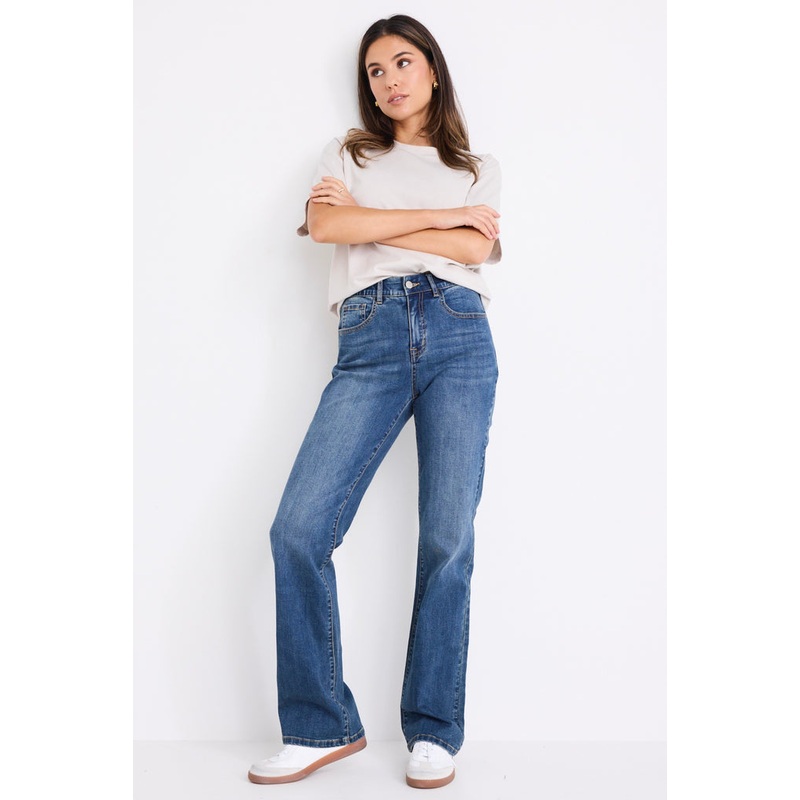 Soho Mid Blue Mid Rise Comfort Fit Straight Jean