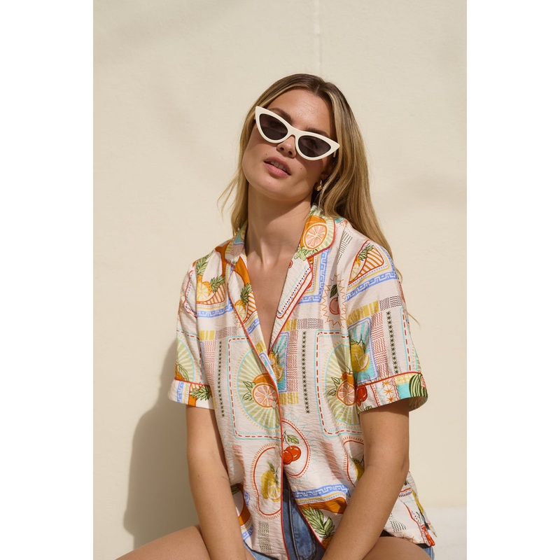 Destination Tropical Postcard SS Shirt
