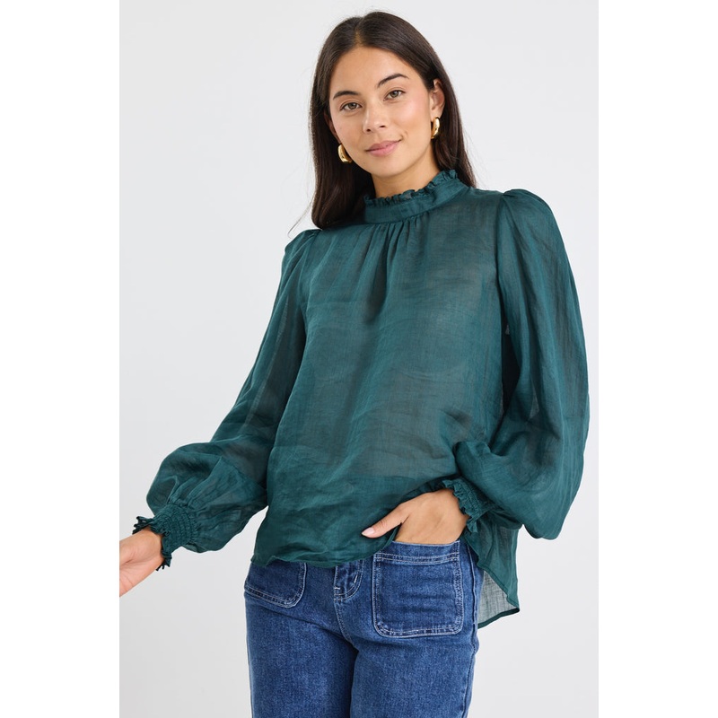 Poet Forest Long Sleeve High Neck Top