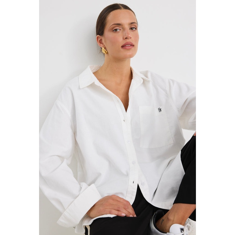 Signature Ivory Oxford Oversized Shirt