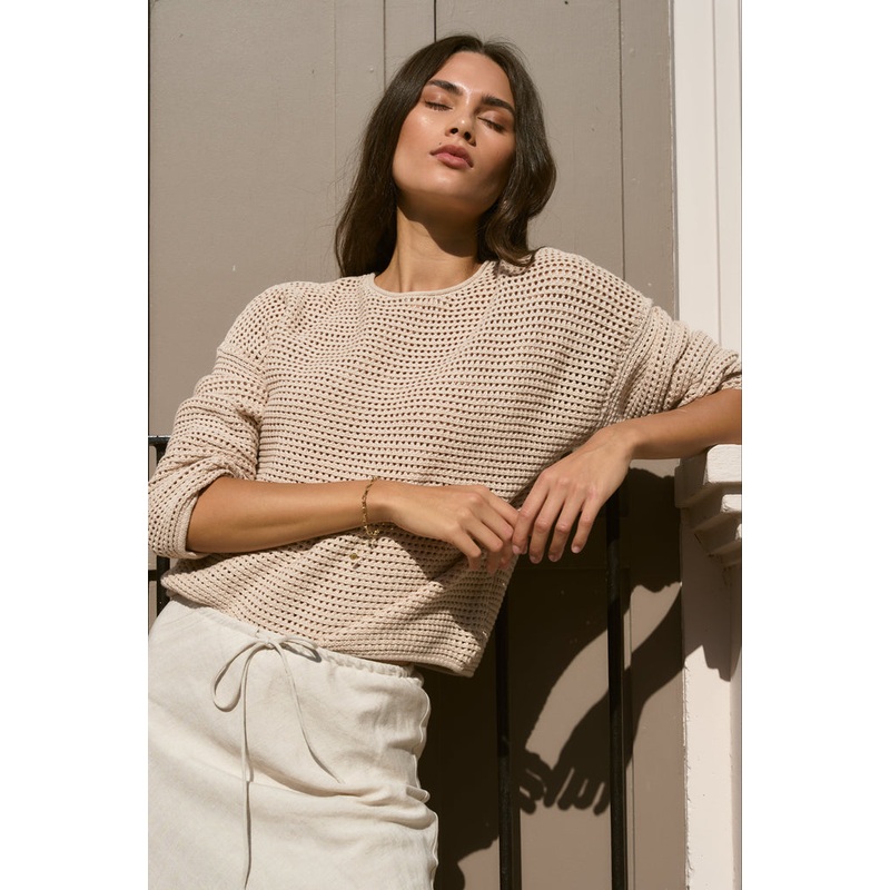 Dawn String Crochet Knit Jumper