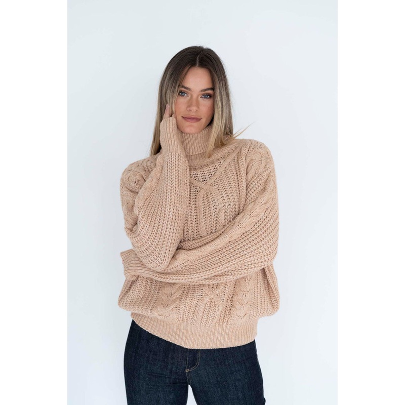 Bonfire Super Soft Roll Neck Salmon Jumper