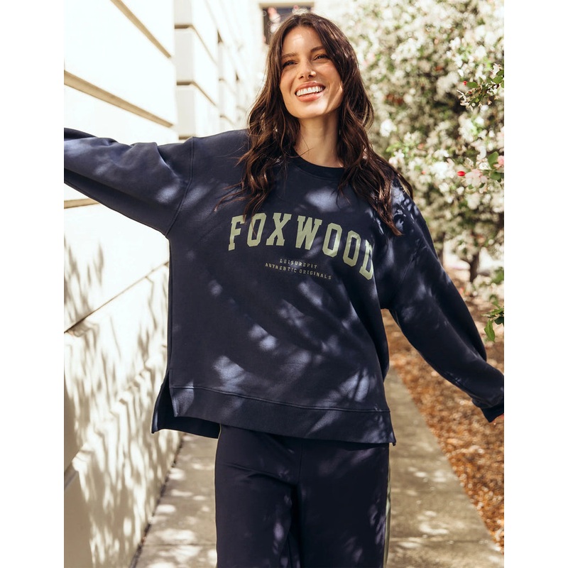 Interval Navy Khaki Print Crew