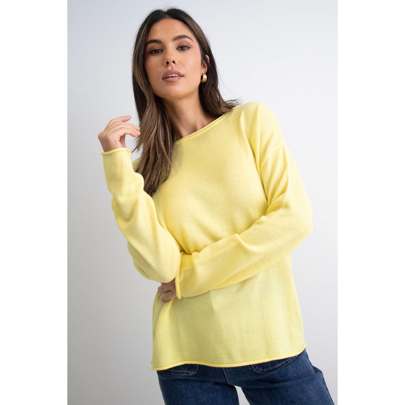 Legacy Lemon Knit Wide Neck Jumper