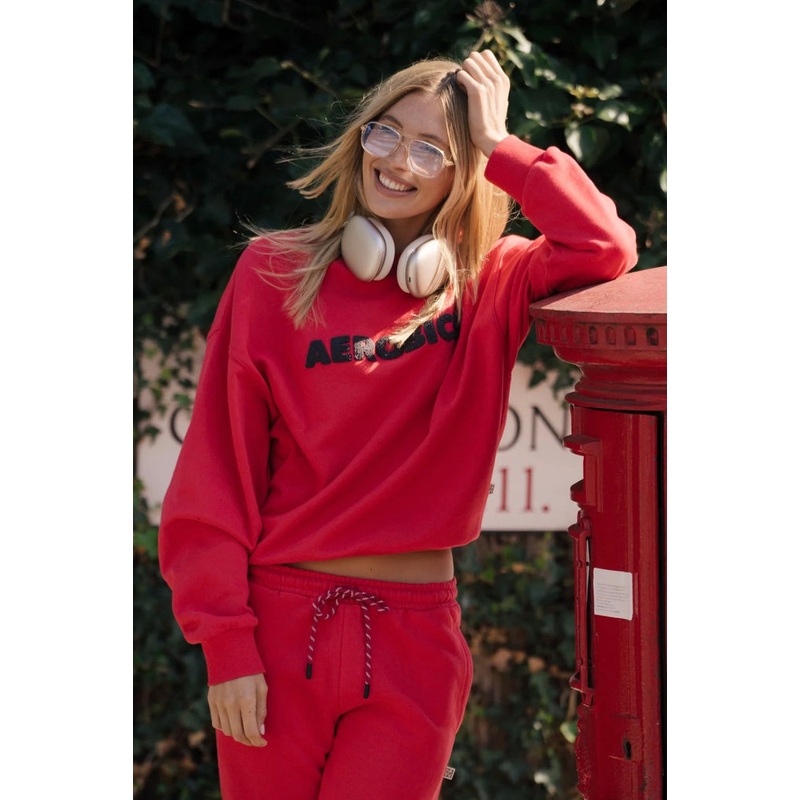 Aerobics Tulip Red Sweatshirt