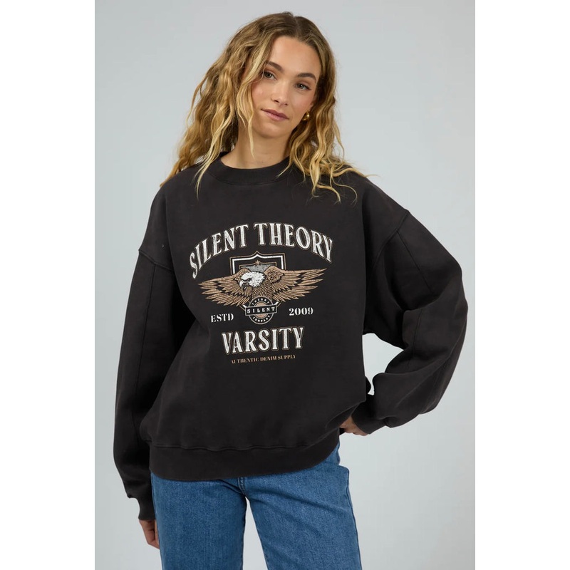 Authentic Washed Black Eagle Crew