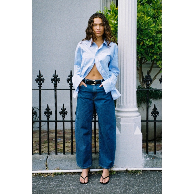 Gigi Forever Blue Mid Barrel Jean
