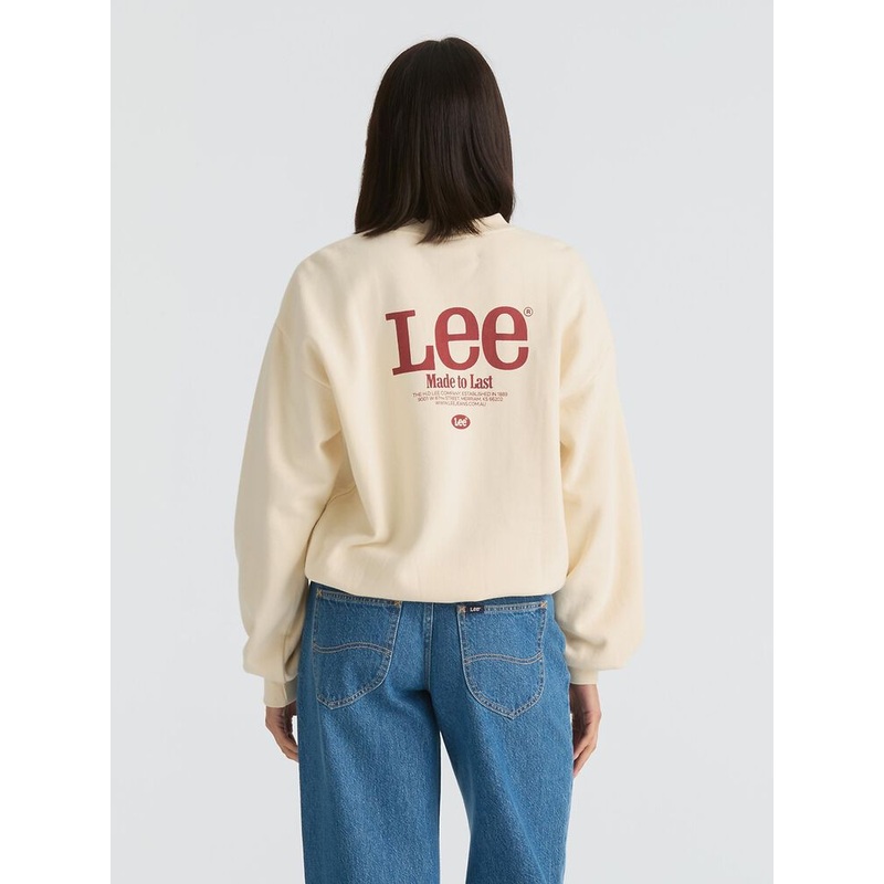 Made Lee Soft Ecru Baggy Sweatshirt