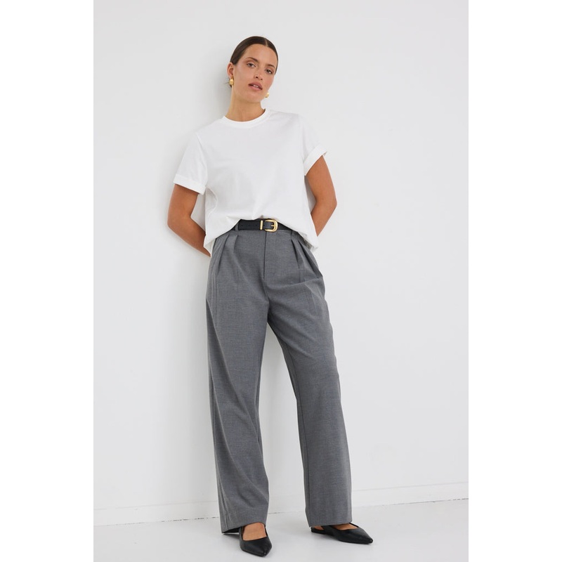 Sophisticated Charcoal Wide Leg Pants