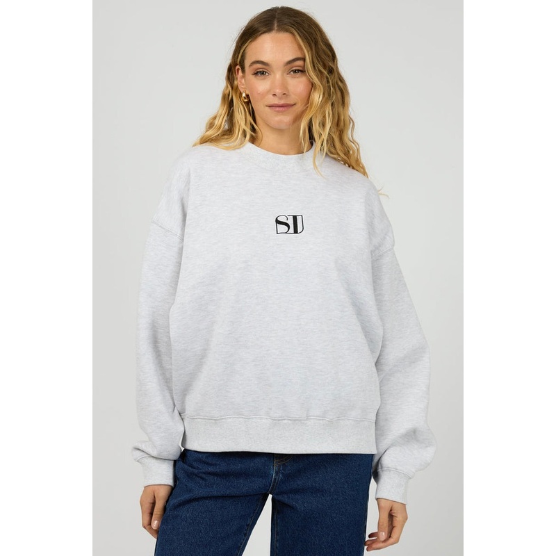 Silent Snow Marle Logo Luxe Crew Sweater