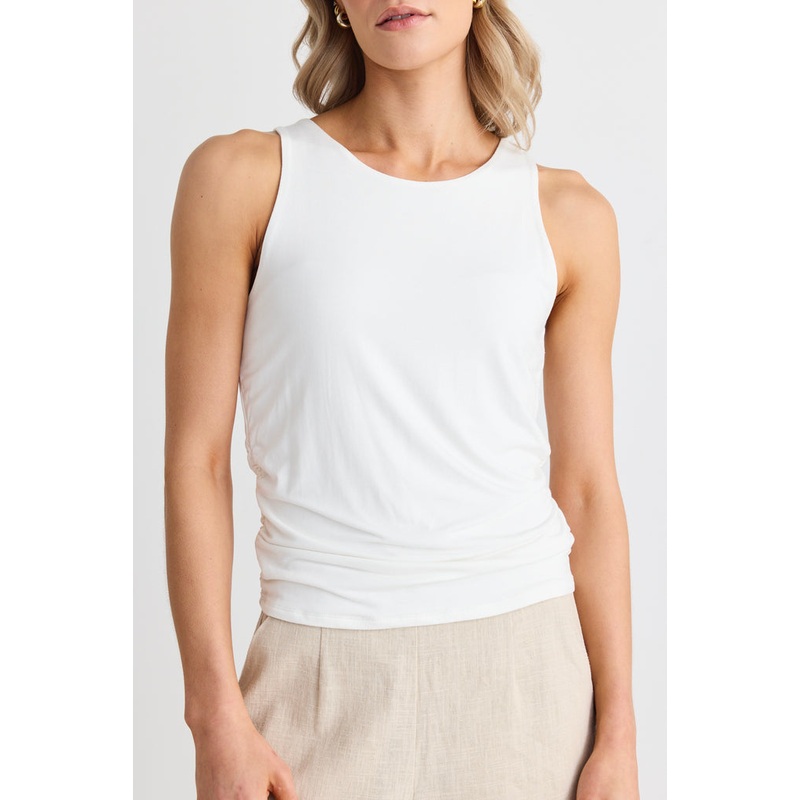 Author Ivory Stretch Cutaway Tank