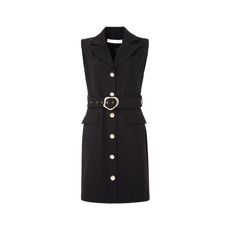 Vest Of Both Worlds Black Mini Dress