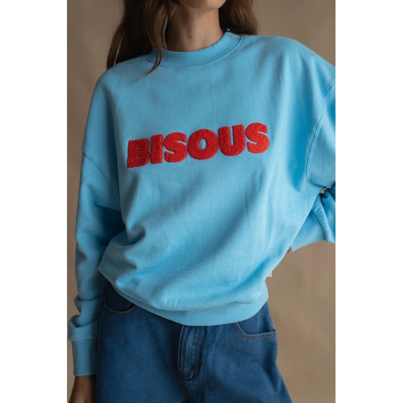 Bisous Ice Blue Sweatshirt