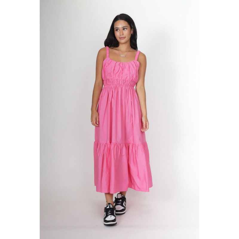 Belle Lolly Pink Tiered Maxi Dress