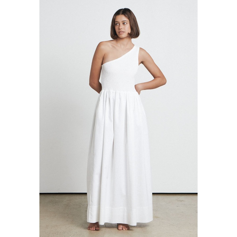 The Assymetrical White Maxi Dress