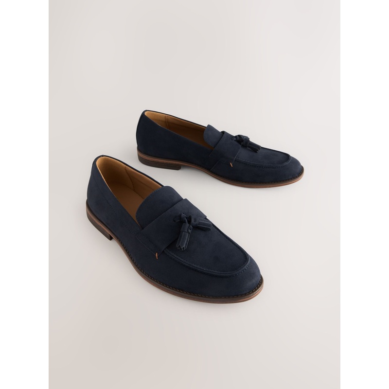 Navy Tassel Loafers