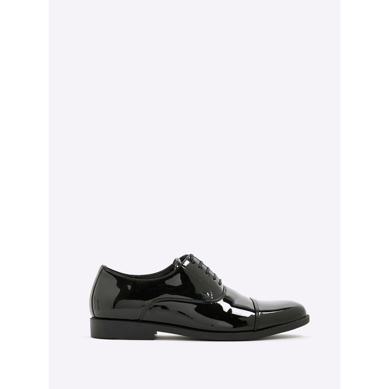 River Island Black Patent Derby Shoes