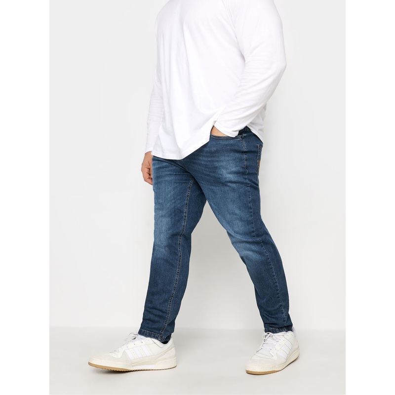 BadRhino Big & Tall Blue Mid Rise Denim Jeans