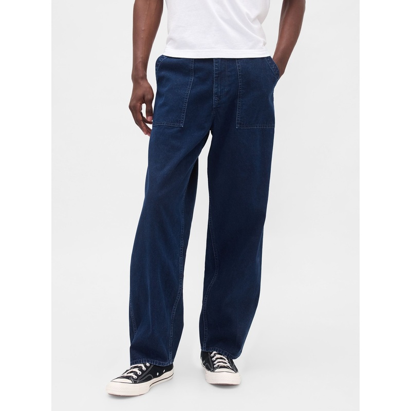Gap Blue Canvas Baggy Trouser Jeans