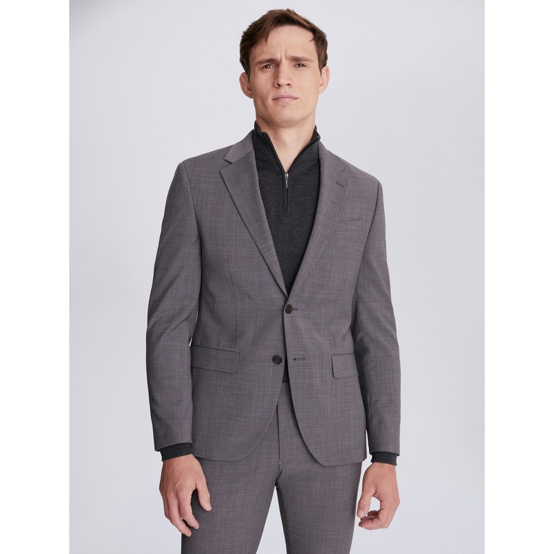 DKNY Slim Fit Grey Suit: Jacket