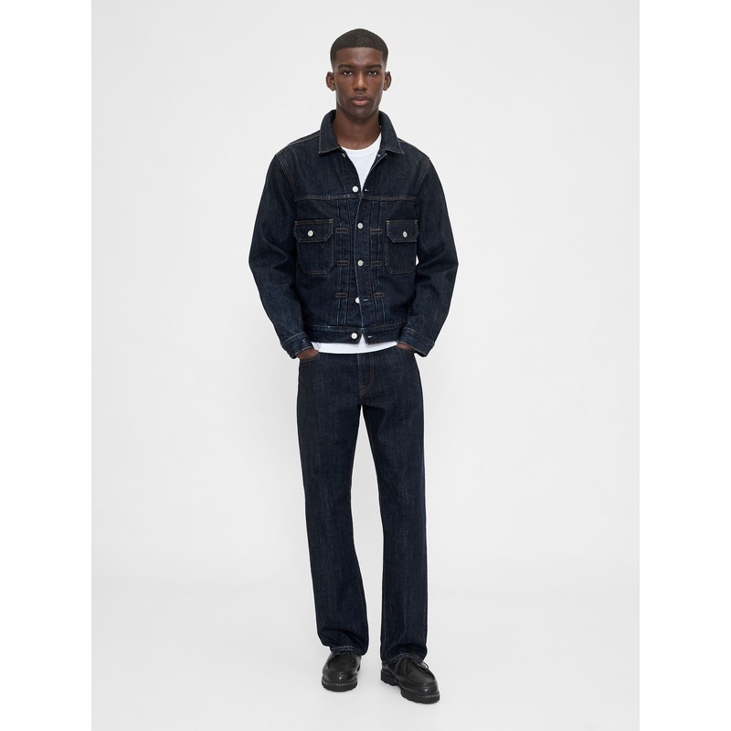 Gap Dark Wash Blue Relaxed Straight Jeans