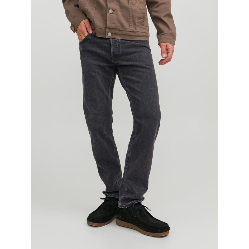 JACK & JONES Grey Mike Tapered Fit Jeans